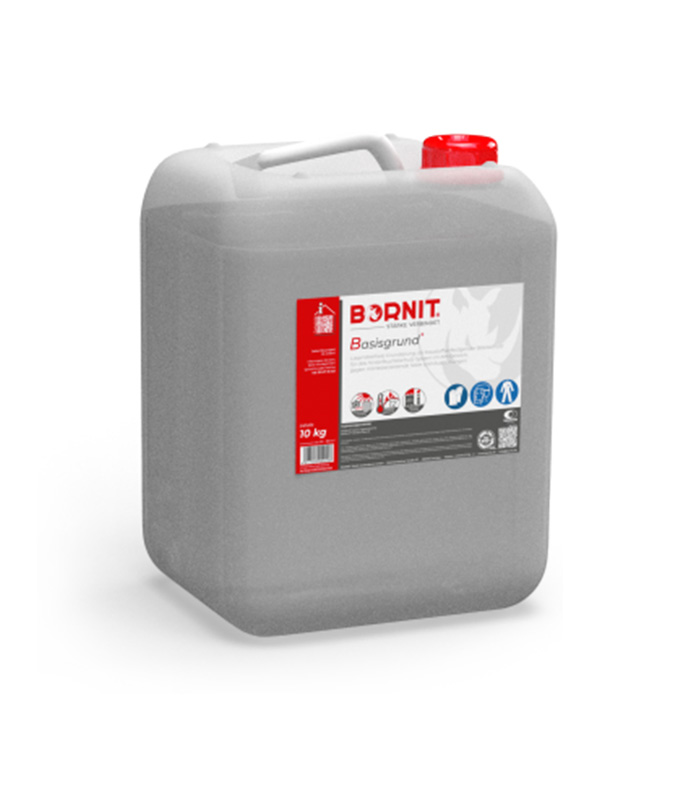 BORNIT Basisgrund BORNIT Silna marka w budownictwie BORNIT Basisgrund - Utwardzające działanie produktu powoduje zwiększenie wytrzymałości mechanicznej mineralnych materiałów budowlanych.